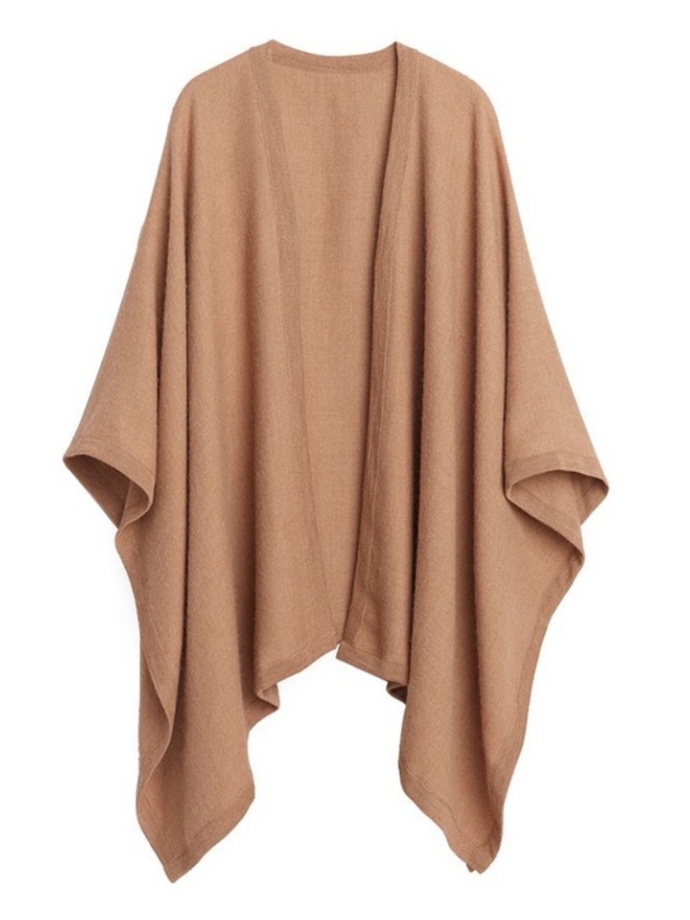 CUYANA baby alpaca wool poncho cover cape wrap like new light camel beige